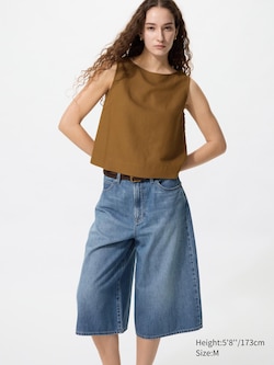 Drapey Denim Culotte