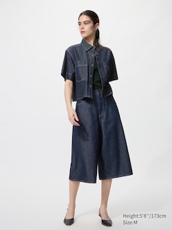Drapey Denim Culotte
