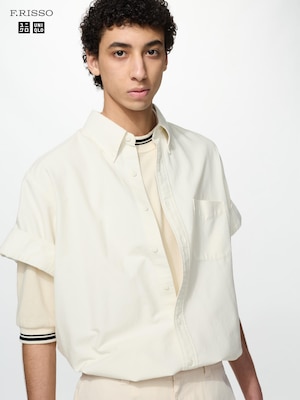 Kemeja Oxford Oversize Lengan Pendek
