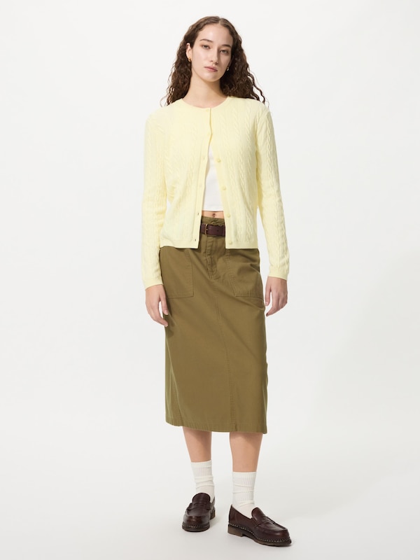 Cardigan Cable Kerah Bulat