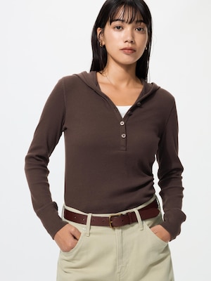 Hoodie Ribbed Long Sleeve