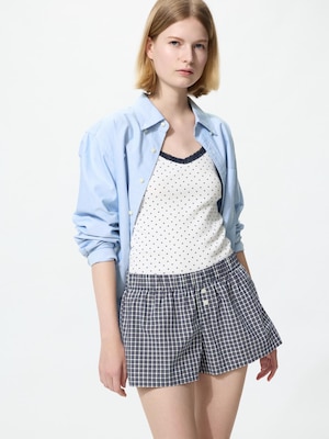 Cotton Boxer Easy Shorts (Check)