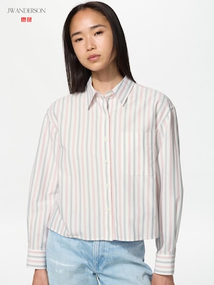 Oxford Boxy Shirt Long Sleeve (Stripe)