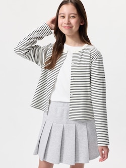 GIRLS Soft Ribbed Cardigan | Striped