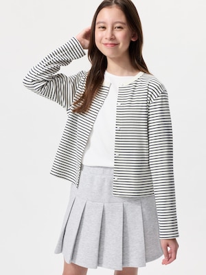 GIRLS Soft Ribbed Cardigan | Striped