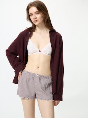 Celana Pendek Katun Boxer (Gingham)