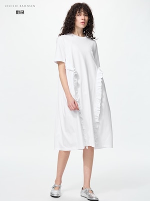 Frill T-Shirt Dress Short Sleeve