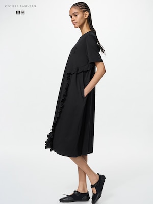 Frill T-Shirt Dress Short Sleeve