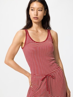 Ribbed Sleeveless Top (Stripe)