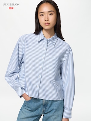 Oxford Boxy Shirt Long Sleeve (Stripe)