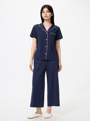 AIRism Cotton Pajamas Short Sleeve Long Pants