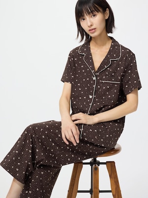 AIRism Cotton Pajamas Short Sleeve Long Pants