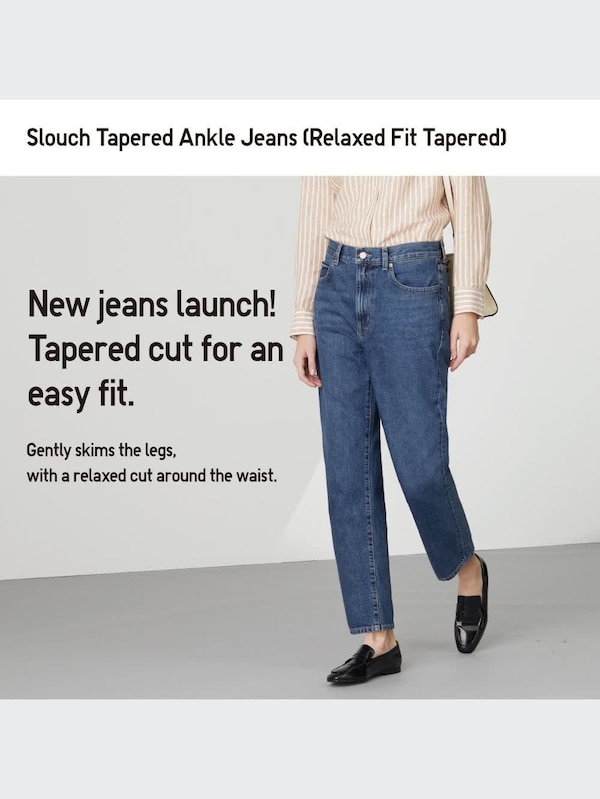Slouch Tapered Ankle Jeans