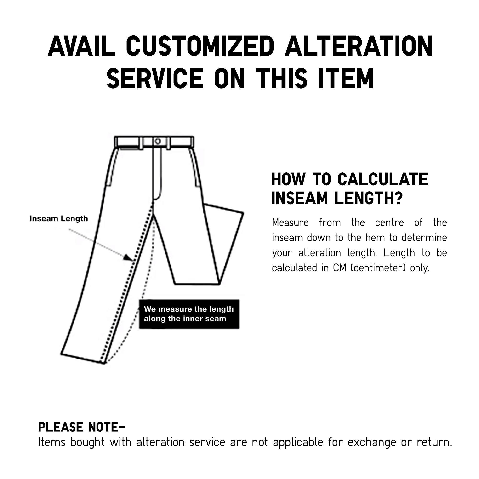Trouser  Formal and Casual Length Alteration