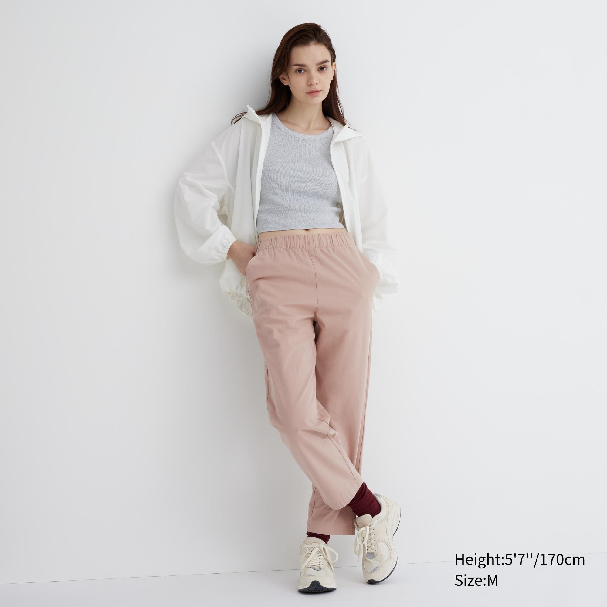 Uniqlo linen cotton sale wide cropped pants