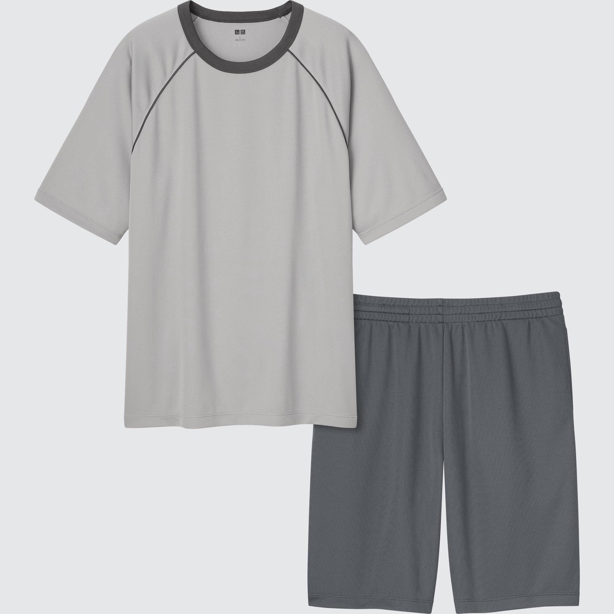MEN'S AIRISM MESH CREW NECK SET (SHORT 