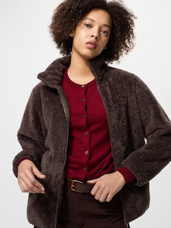 Fluffy Yarn Fleece Full-Zip Jacket