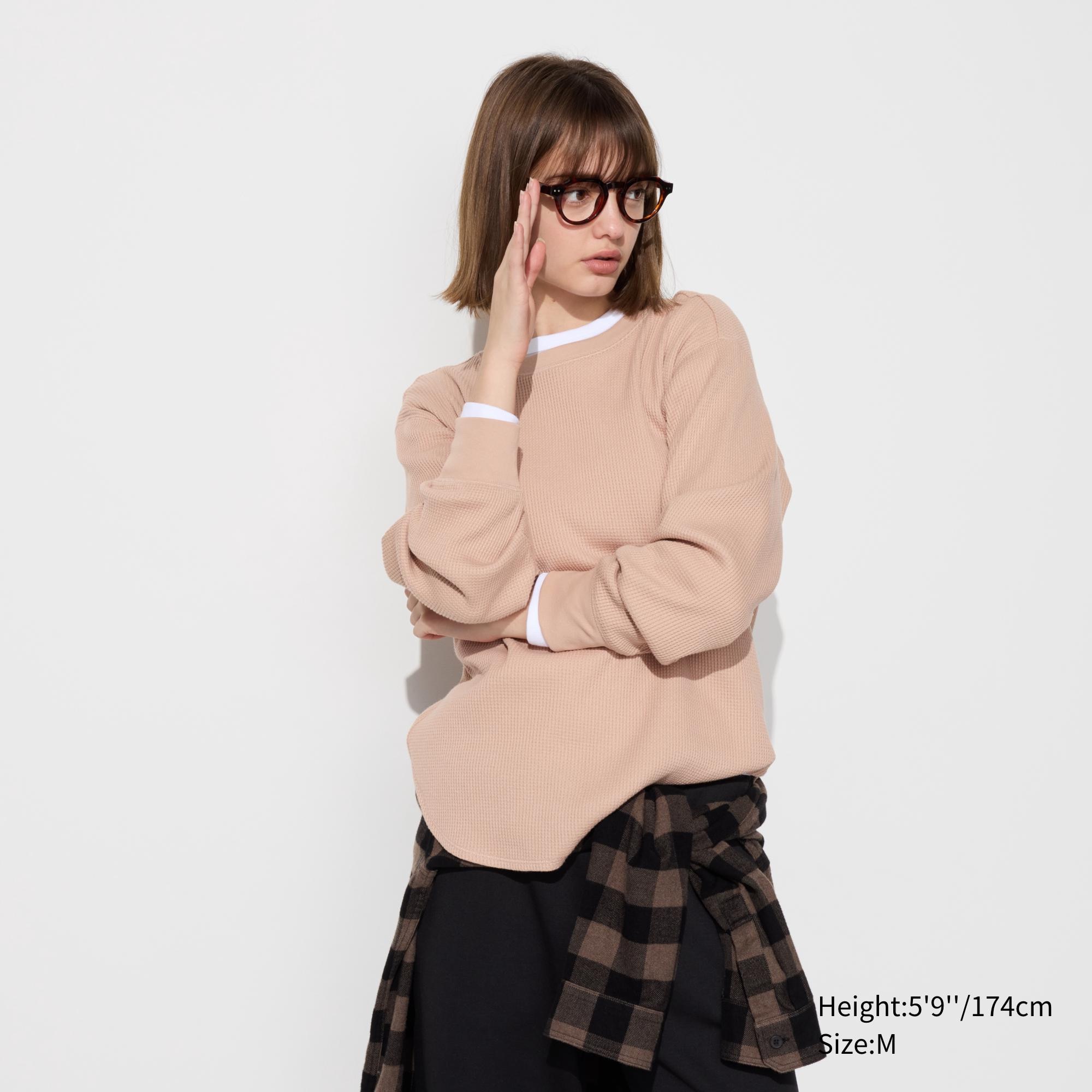 Check Styling Ideas Forwaffle Crew Neck Long Sleeve T Shirt Uniqlo In