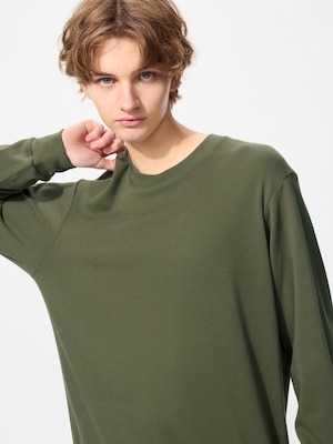 Soft Brushed Crew Neck Long Sleeve T-Shirt