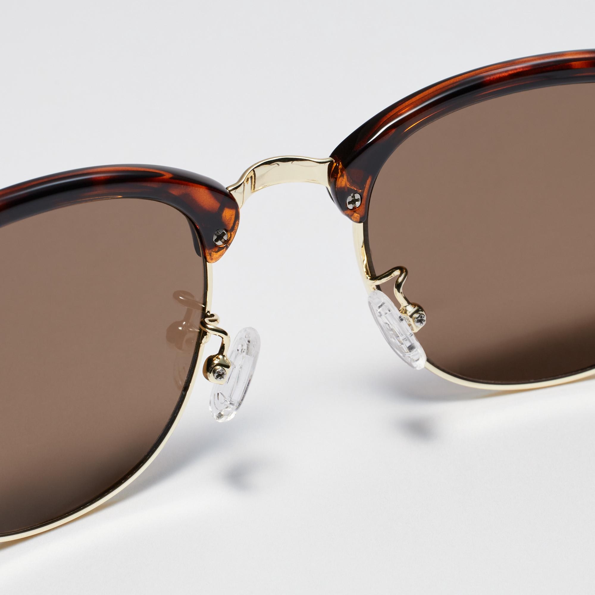 Carlton London Brown Lens & Gold-Toned Aviator Sunglasses With Uv Prot –  Carlton London Online