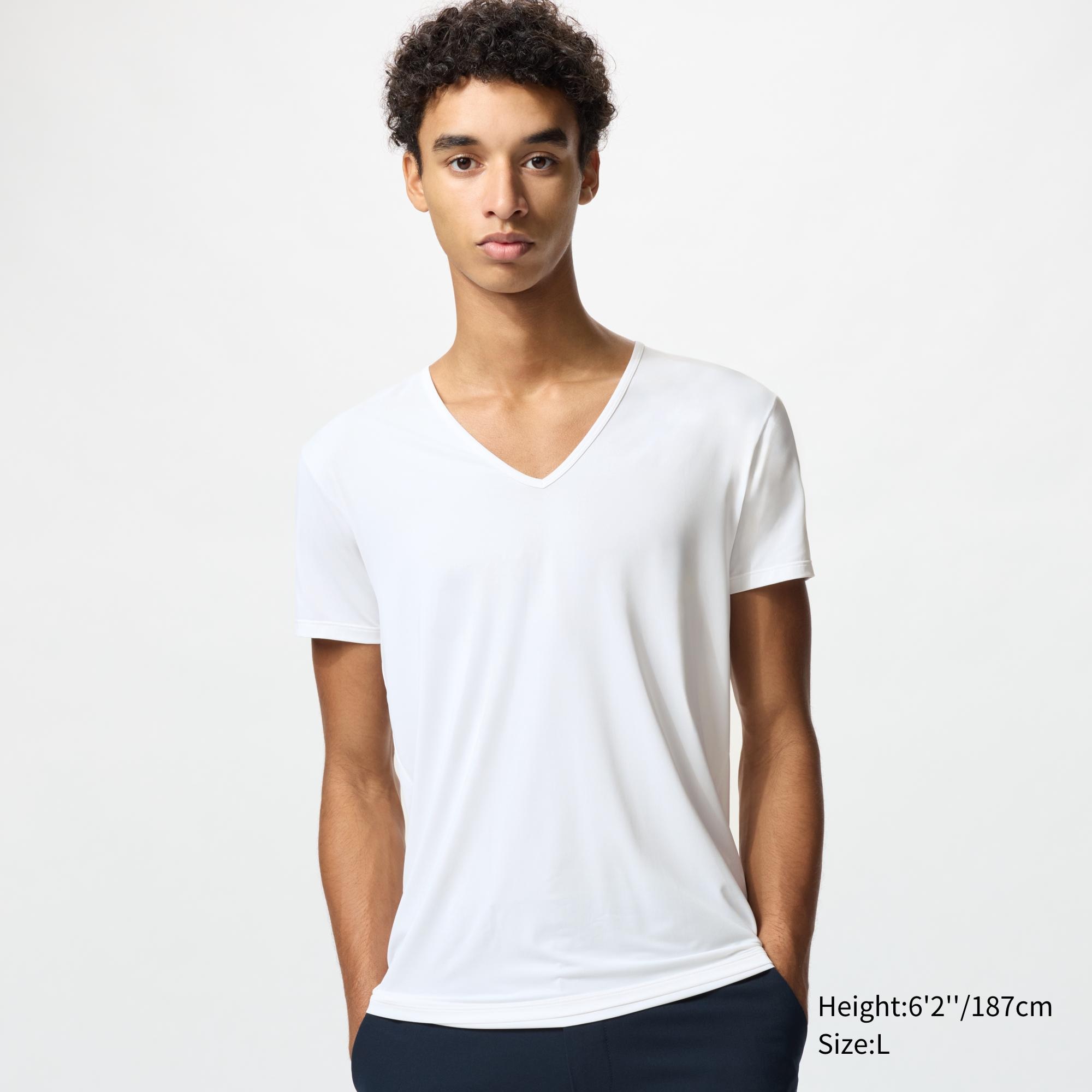 Uniqlo v 2025 neck t shirts