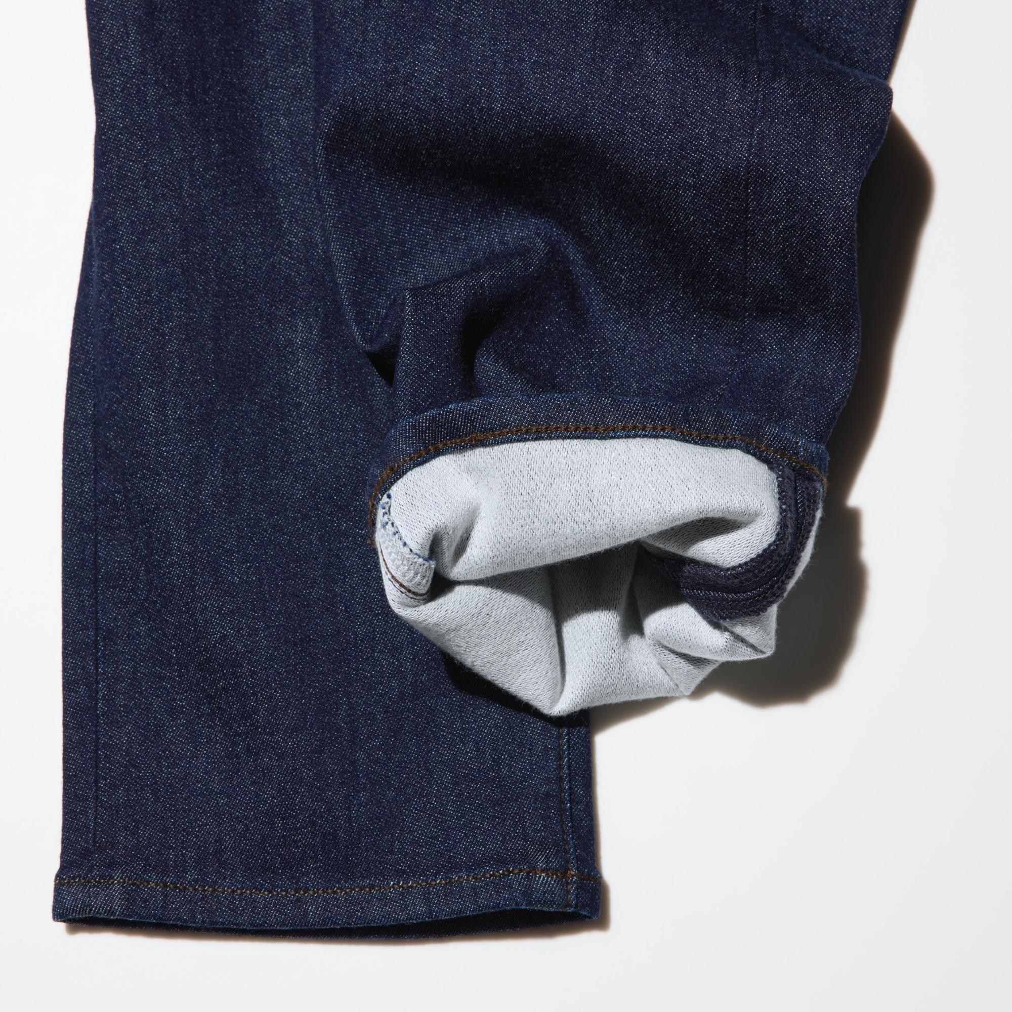 A classic denim look with a pile lining that feels as comfy as sweatpants.