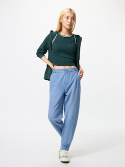 Denim Jersey Tapered Pants