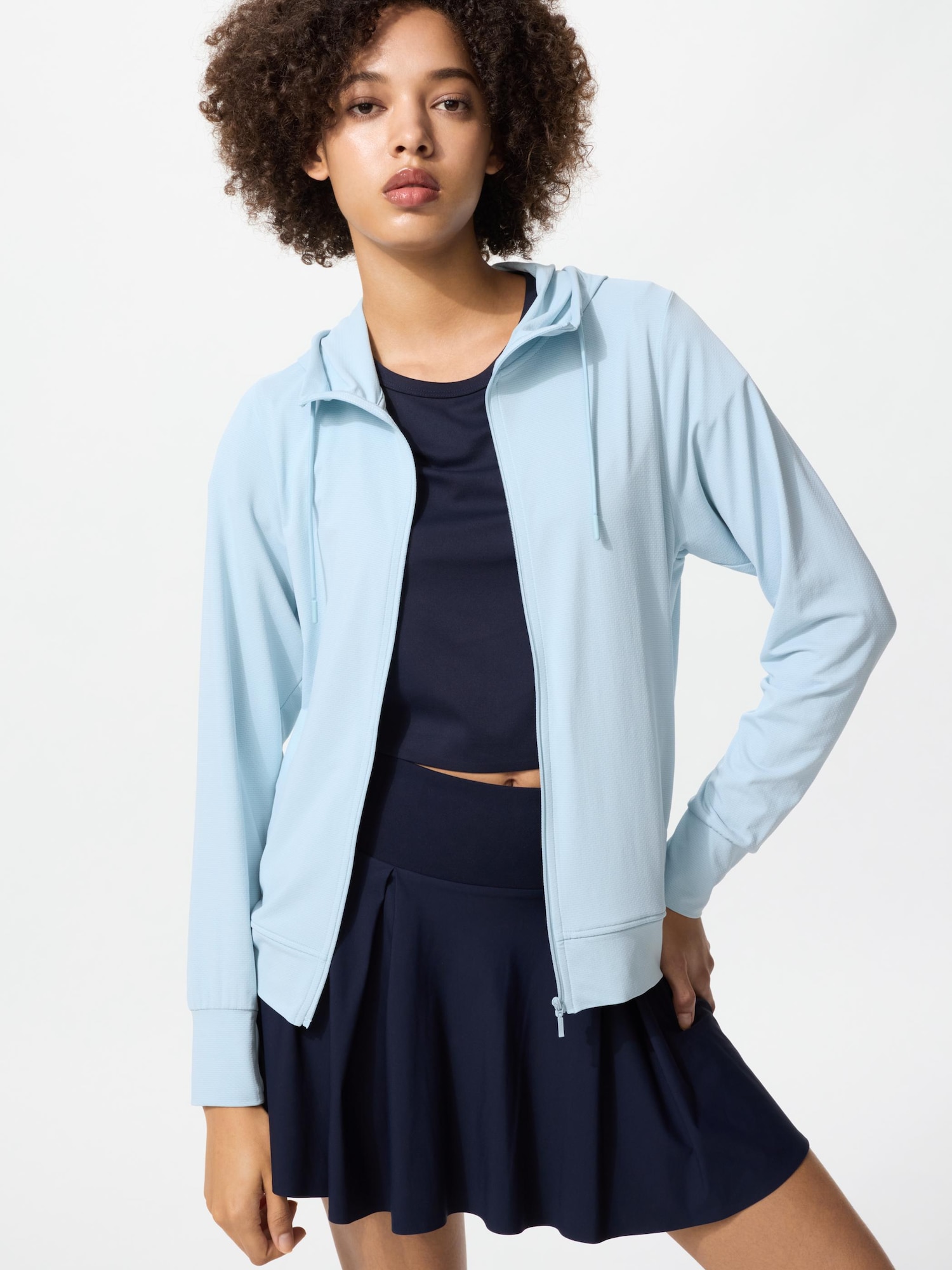 WOMEN'S AIRISM MESH UV PROTECTION FULL-ZIP HOODIE | UNIQLO IN