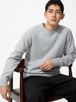 Premium Lambswool Long Sleeve Crew Neck Sweater