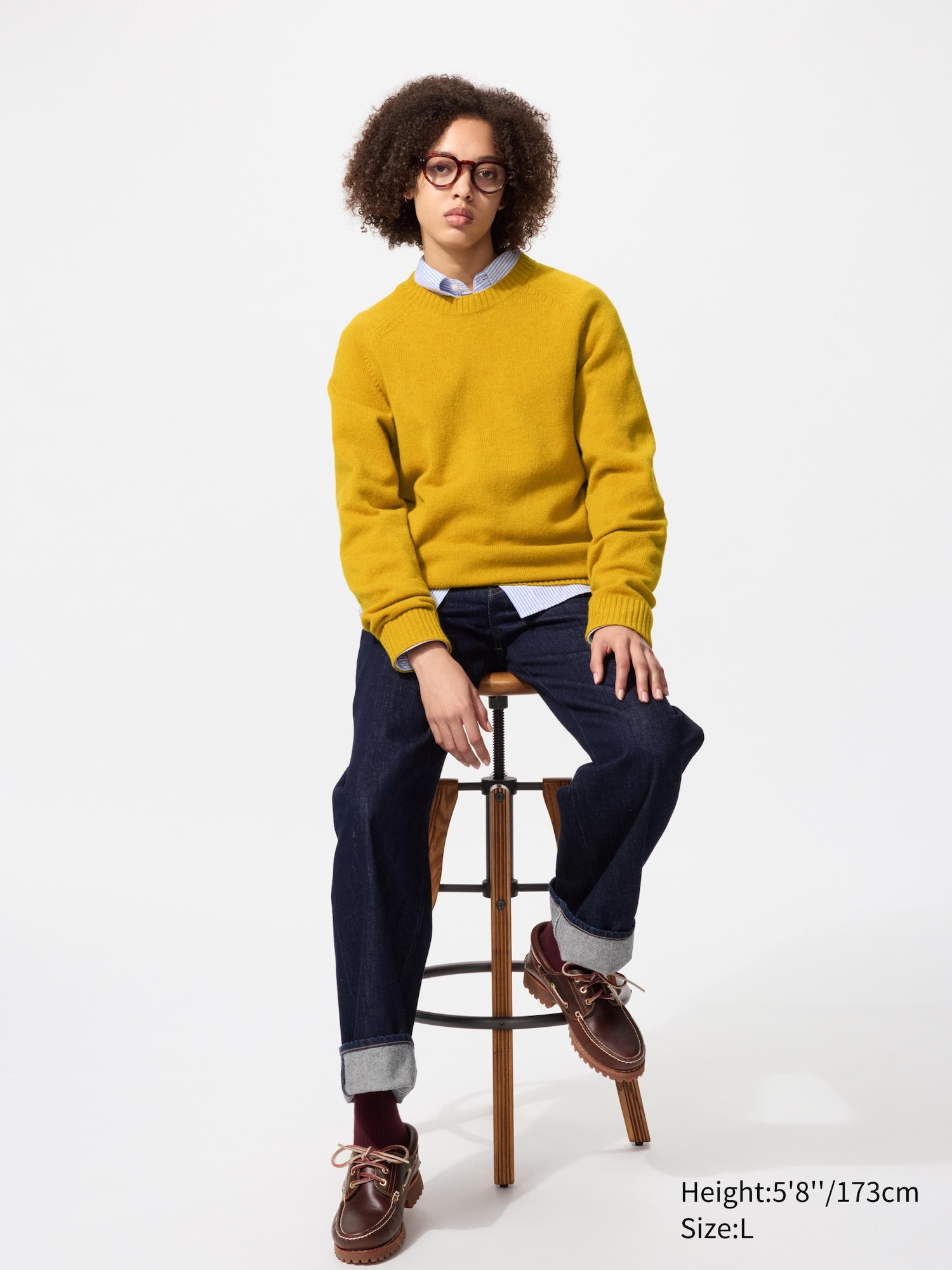 PREMIUM LAMBSWOOL LONG SLEEVE CREW NECK SWEATER | UNIQLO IN
