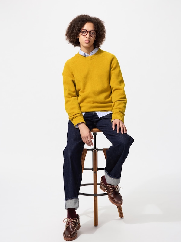 Premium Lambswool Long Sleeve Crew Neck Sweater