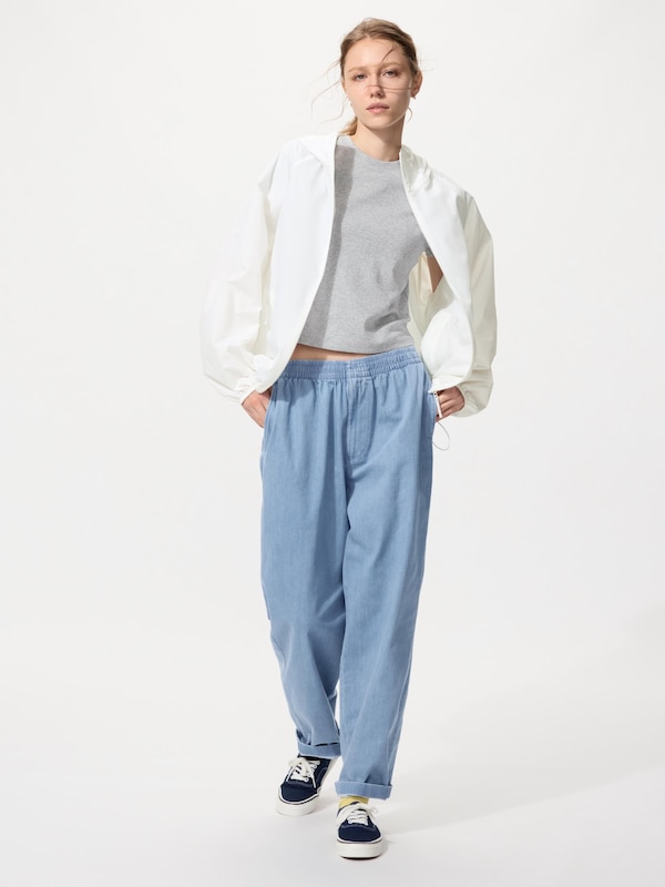 Stretch Easy Ankle Pants (Denim)