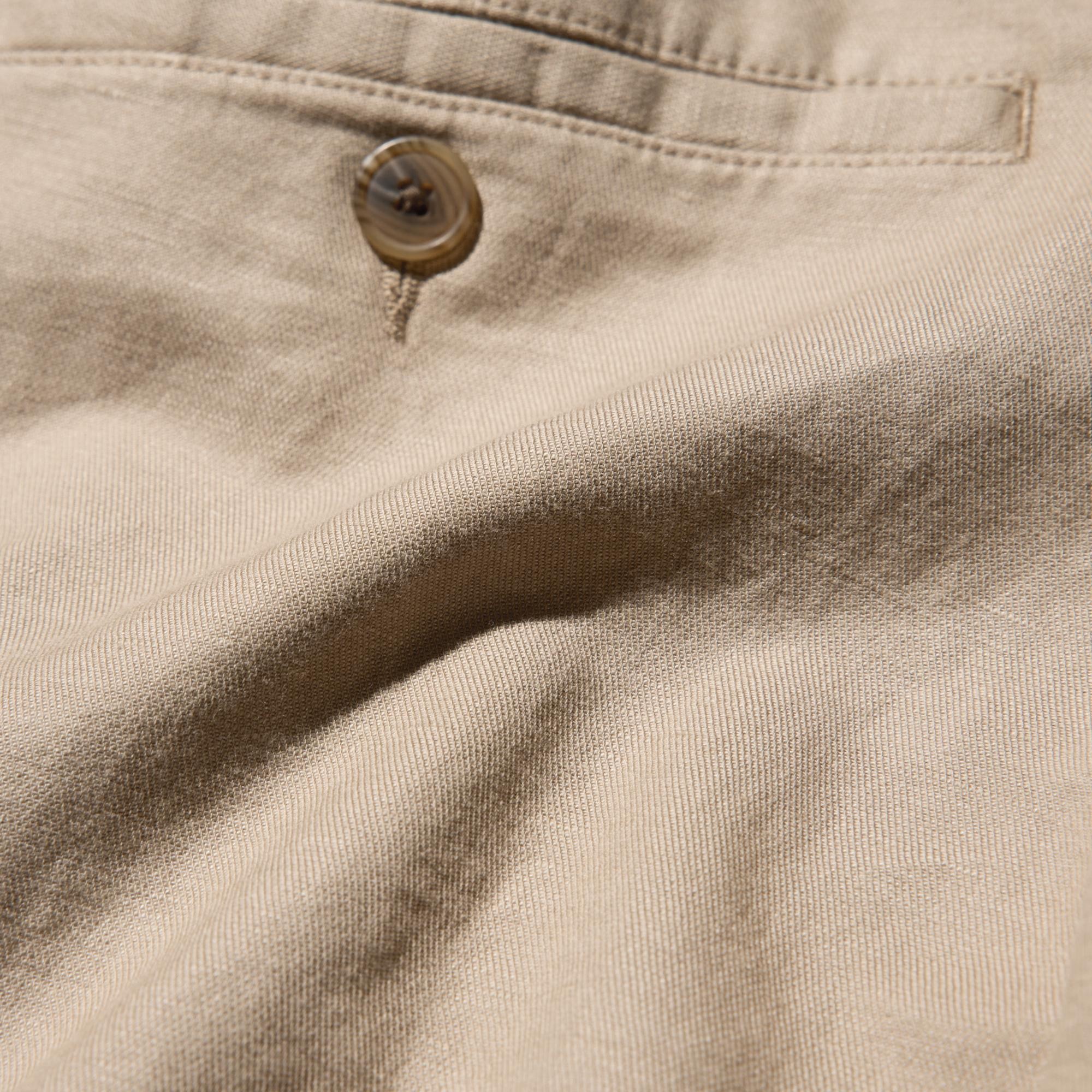 Premium twill weave fabric with the distinctive texture of linen blended with cotton for extra softness.