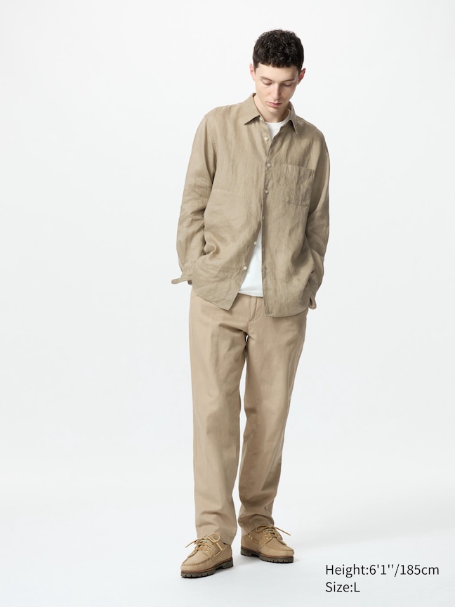 Linen Blend Relaxed Pants