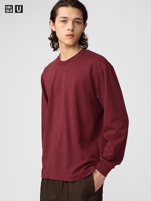 AIRism Cotton Long Sleeve Crew Neck T-Shirt