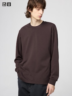AIRism Cotton Long Sleeve Crew Neck T-Shirt