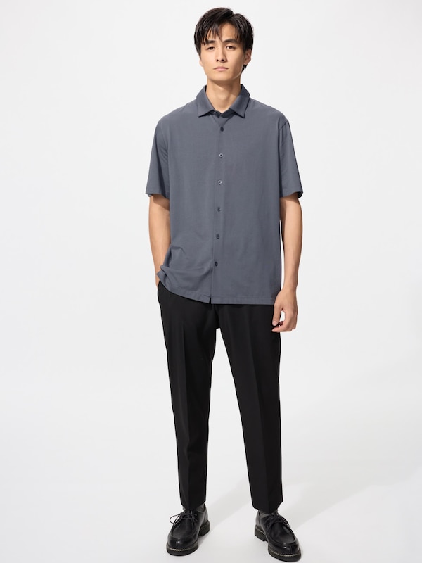 AIRism Cotton Short Sleeve Polo Shirt (Front Open)