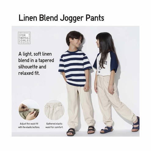 KIDS Linen Blend Jogger Pants