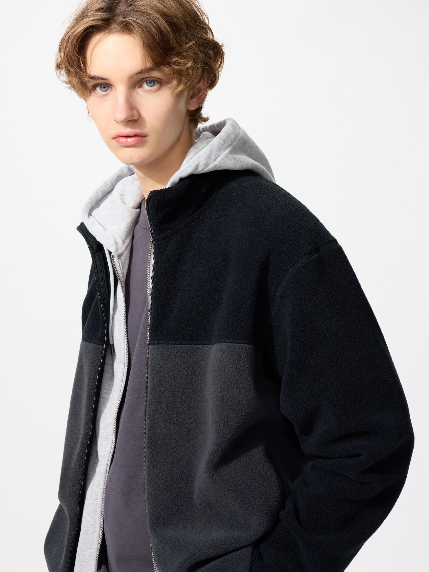 Unisex Fleece Full-Zip Jacket (Color Block) | UNIQLO IN