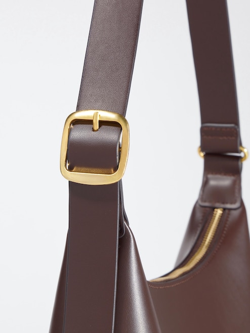 WOMEN'S FAUX LEATHER SQUARE SHOULDER BAG UNIQLO IN