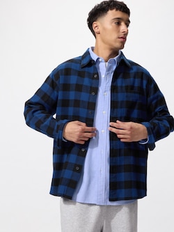 Flannel Checked Shirt Long Sleeve Regular Collar