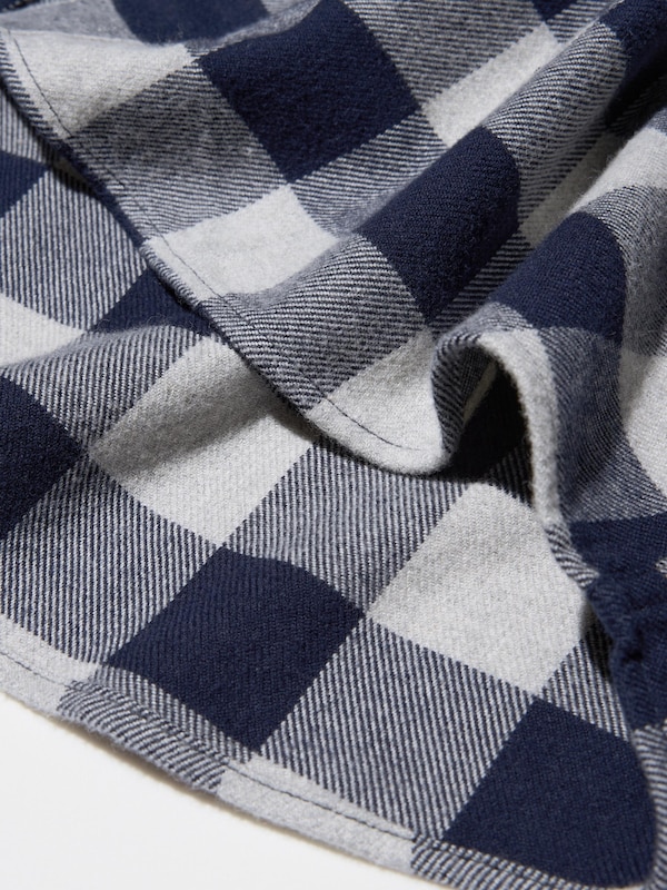 Flannel Checked Shirt Long Sleeve Regular Collar