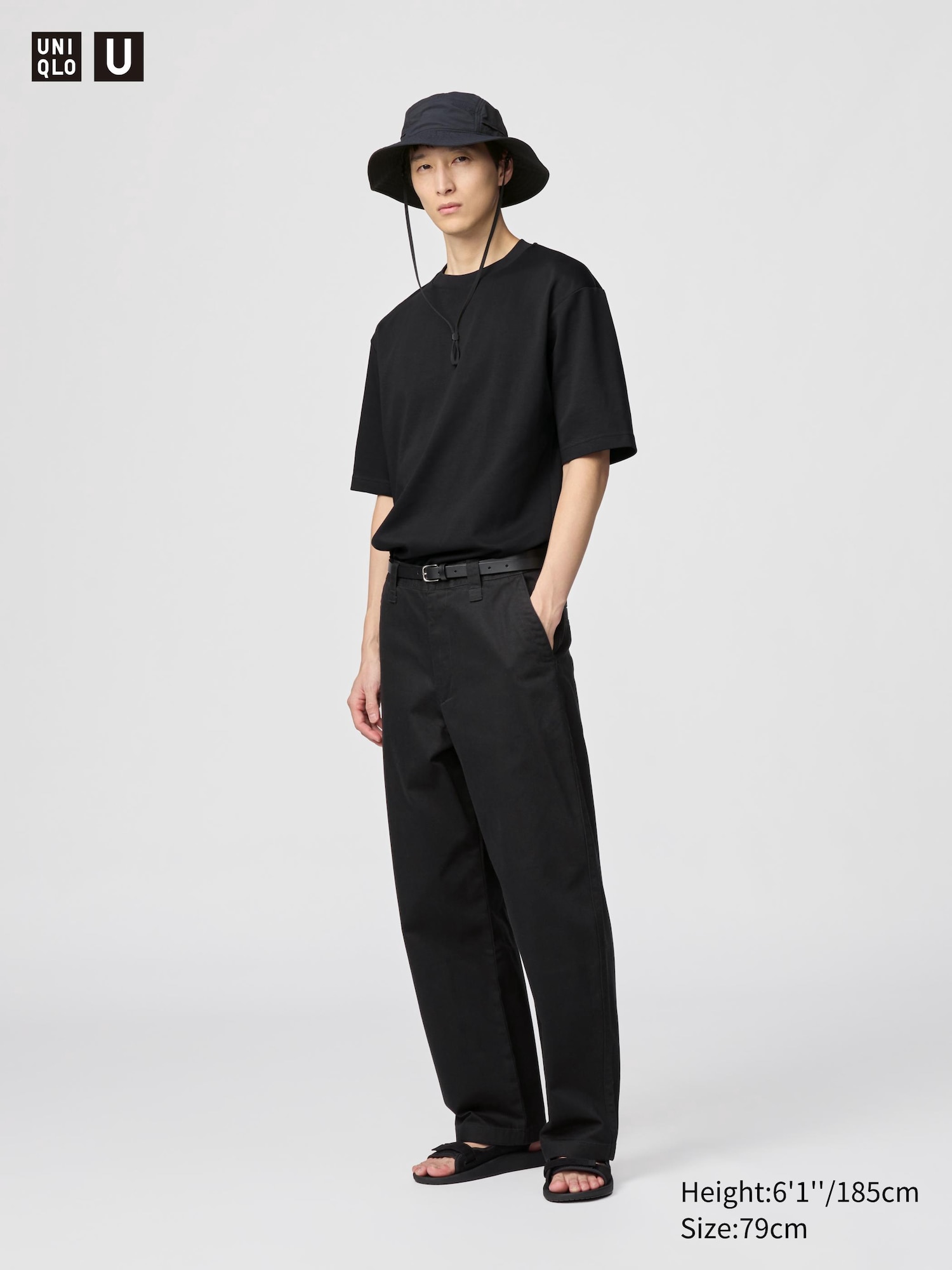 Check styling ideas for「Souffle Yarn Crew Neck Sweater、Wide Fit Chino ...