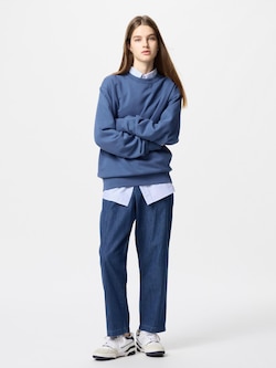 Cotton Relaxed Ankle Pants Denim