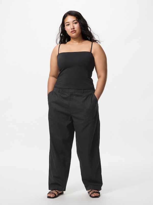 Linen Cotton Tapered Pants