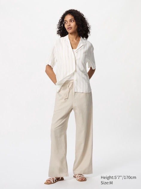 LINEN BLEND EASY PANTS