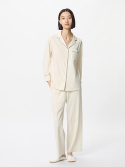 AIRism Cotton Pajamas Long Sleeve