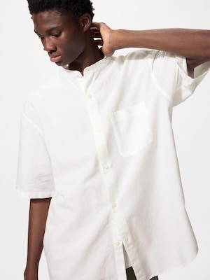 Cotton Linen Stand Collar Shirt