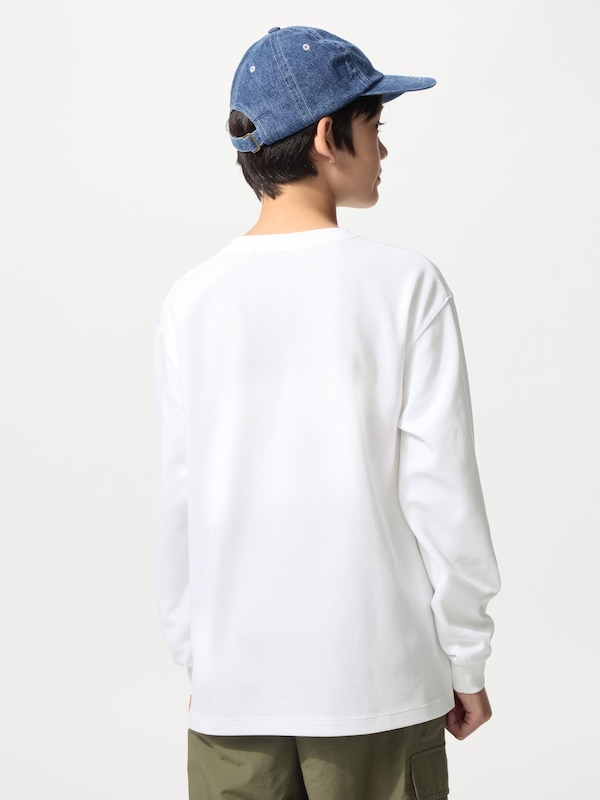 AIRism Cotton Crew Neck T-Shirt Long Sleeve