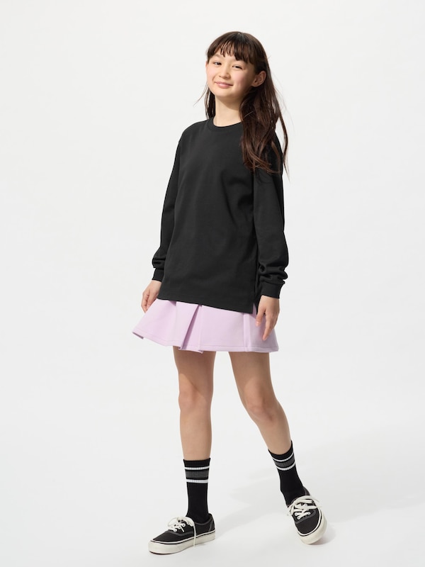 AIRism Cotton Crew Neck T-Shirt Long Sleeve